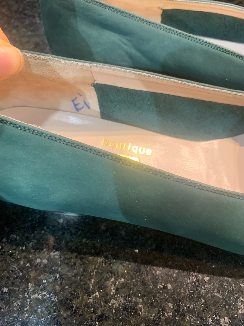 Salvatore Ferragamo Women’s Size 7 B Suede Flat .5” Heel Deep Green Satin Bow - Picture 12 of 15